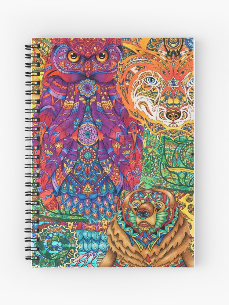 Cuaderno de espiral for Sale con la obra «Fox - Colorear para