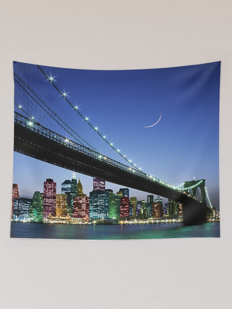 New York City Magic Brooklyn Bridge Art Photo Tapestry for Sale by DEC02 Redbubble