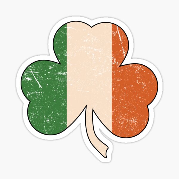 Distressed Irish Shamrock Sticker