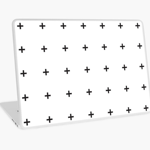 Plus ((black on white)) Laptop Skin