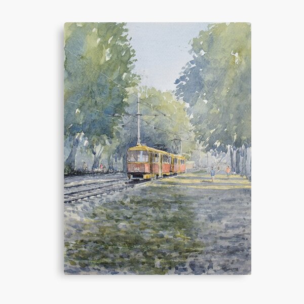 " The tram home " Krasnodar, Russia Metal Print