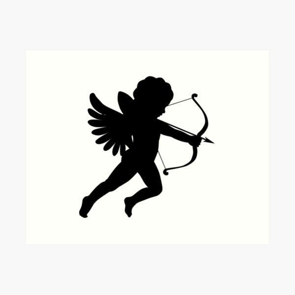 Saint Valentin Icône Arc Cupidon Flèche Avec Cœur image libre de