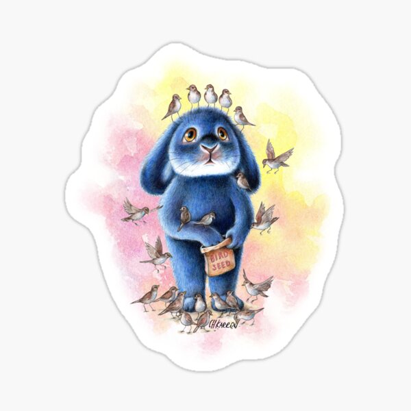 Benny Blue - Bird Seed Sticker