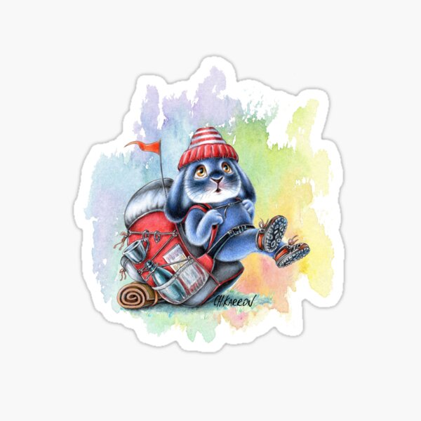Benny Blue - Backpack Hiking Adventure Sticker
