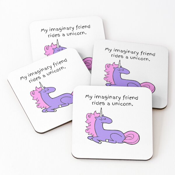 Item preview, My Imaginary Friend Rides a Unicorn designed and sold by Seeding Serendipity.
