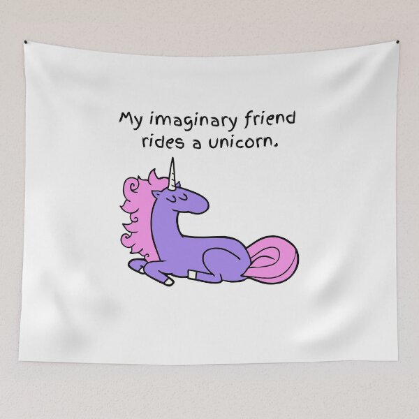 Item preview, My Imaginary Friend Rides a Unicorn designed and sold by Seeding Serendipity.