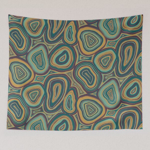 Item preview, Hand drawn turquoise agate slices designed and sold by NewBranchStudio.