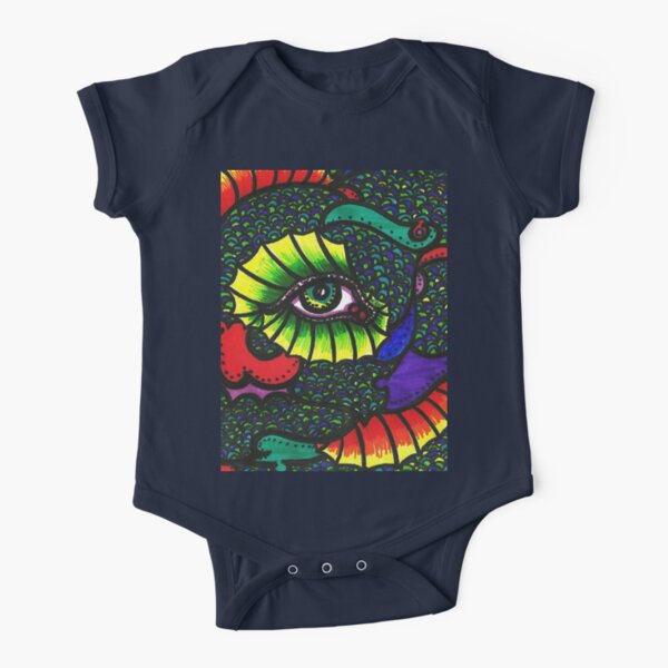 Fins Eye Short Sleeve Baby One-Piece