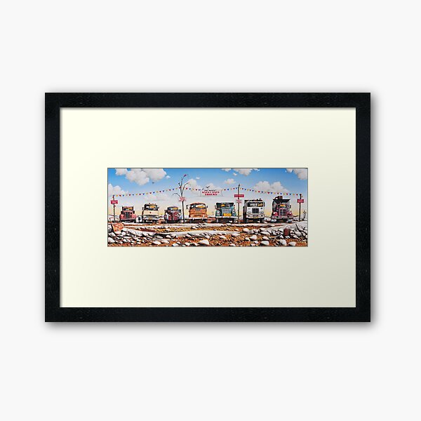 "Used and Used" Framed Art Print for Sale by johnmurrayart Redbubble