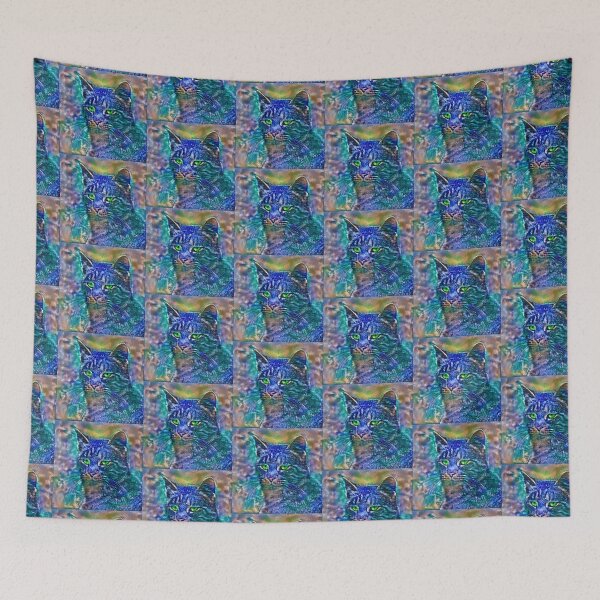 Item preview, Artificial neural style Blue cat avatar designed and sold by blackhalt.