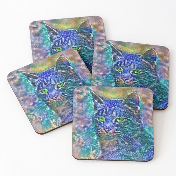Item preview, Artificial neural style Blue cat avatar designed and sold by blackhalt.