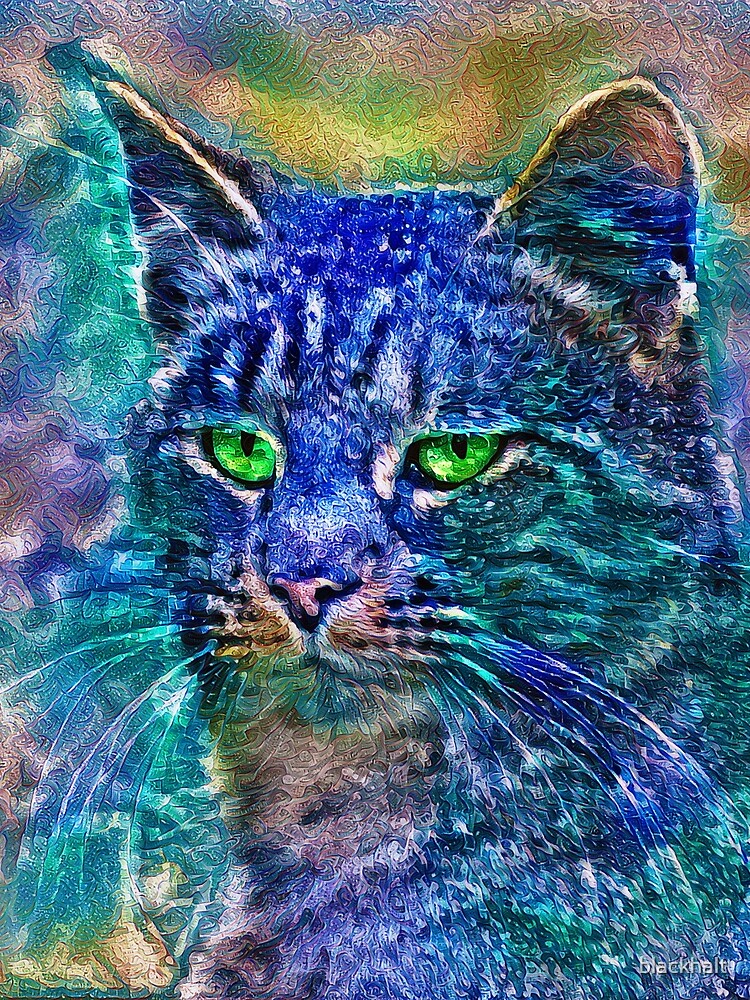 Artificial neural style Blue cat avatar by blackhalt