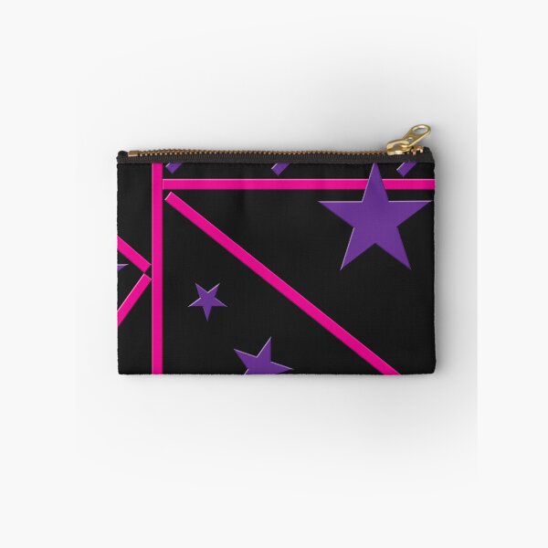 Item preview, Black, Pink and Purple Stars and Lines Abstract Painting. designed and sold by Artography Designs.