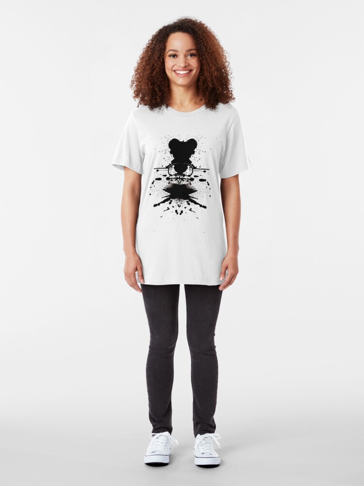Alternate view of Black Heart. Slim Fit T-Shirt