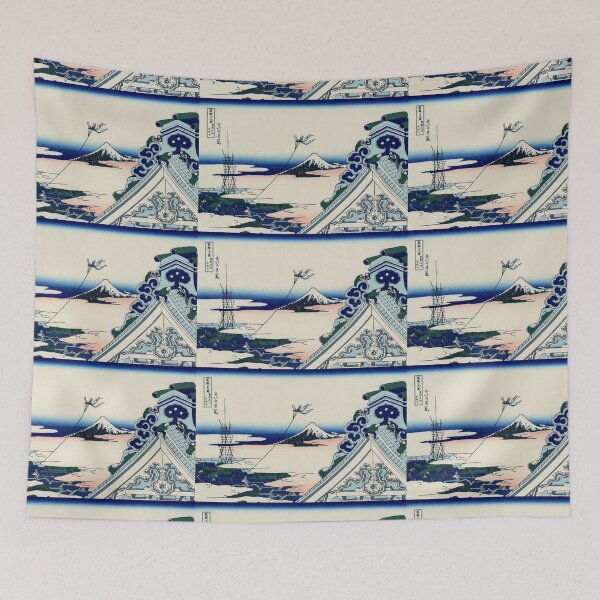 Item preview, 'Asakusa Honganji Temple' by Katsushika Hokuusai (Reproduction) designed and sold by Classic Visions Gallery.