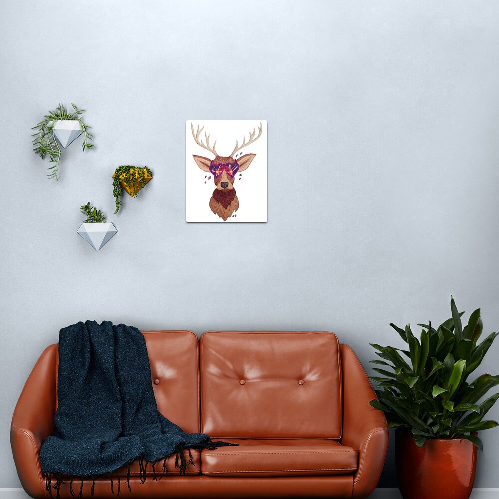 Deer in the Headlights Metal Print