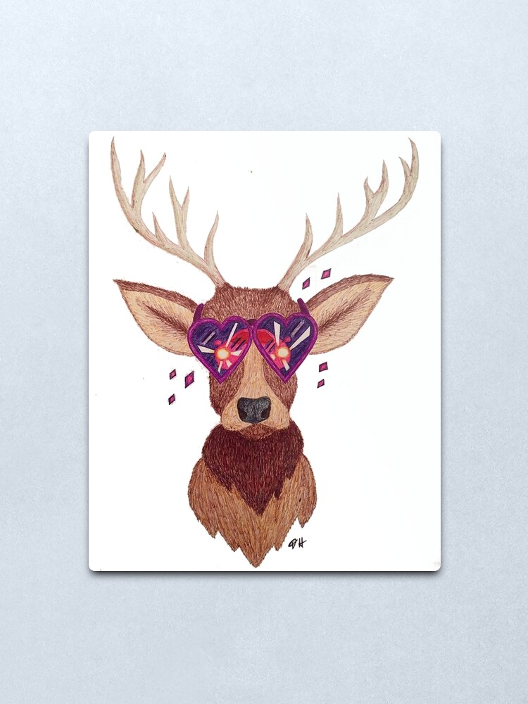 Alternate view of Deer in the Headlights Metal Print