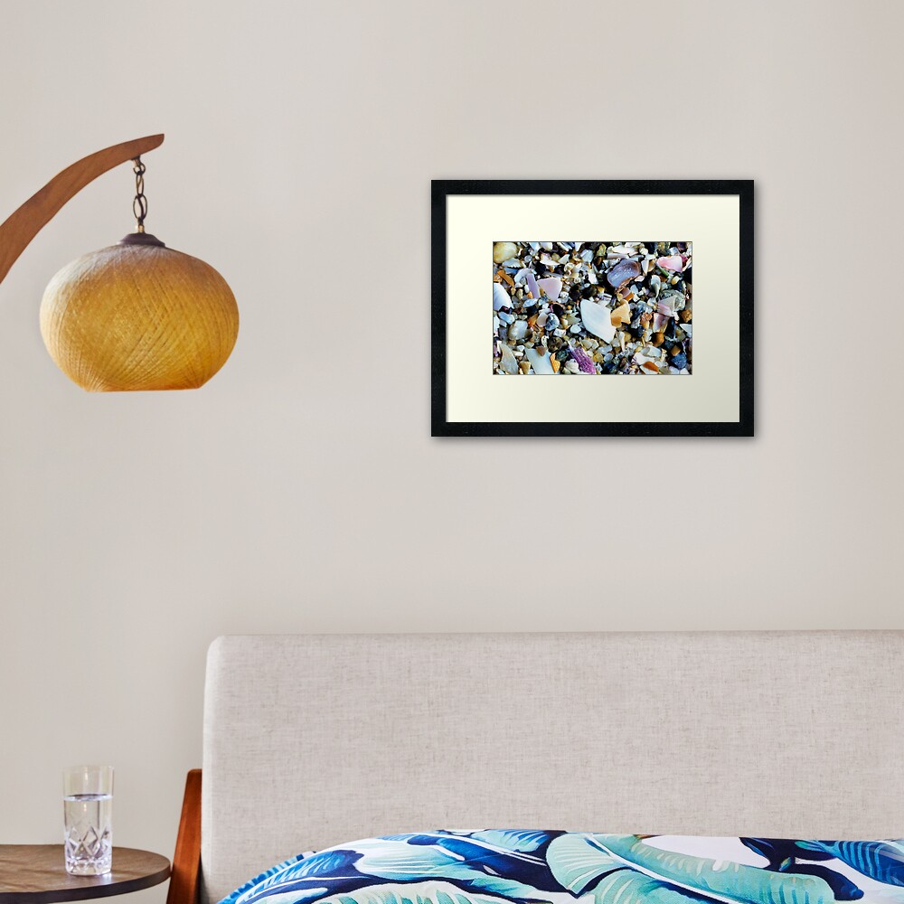 Crushed shells Framed Art Print
