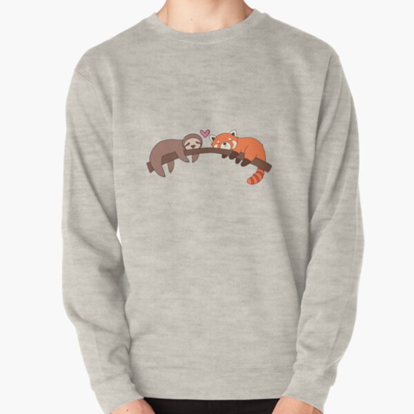 Sloth and Red Panda Love Pullover Sweatshirt