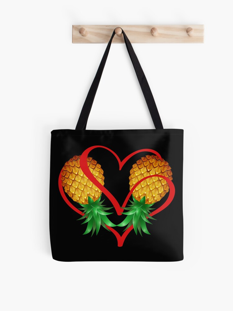 Couple Swinger Upside Down Pineapple with Heart/