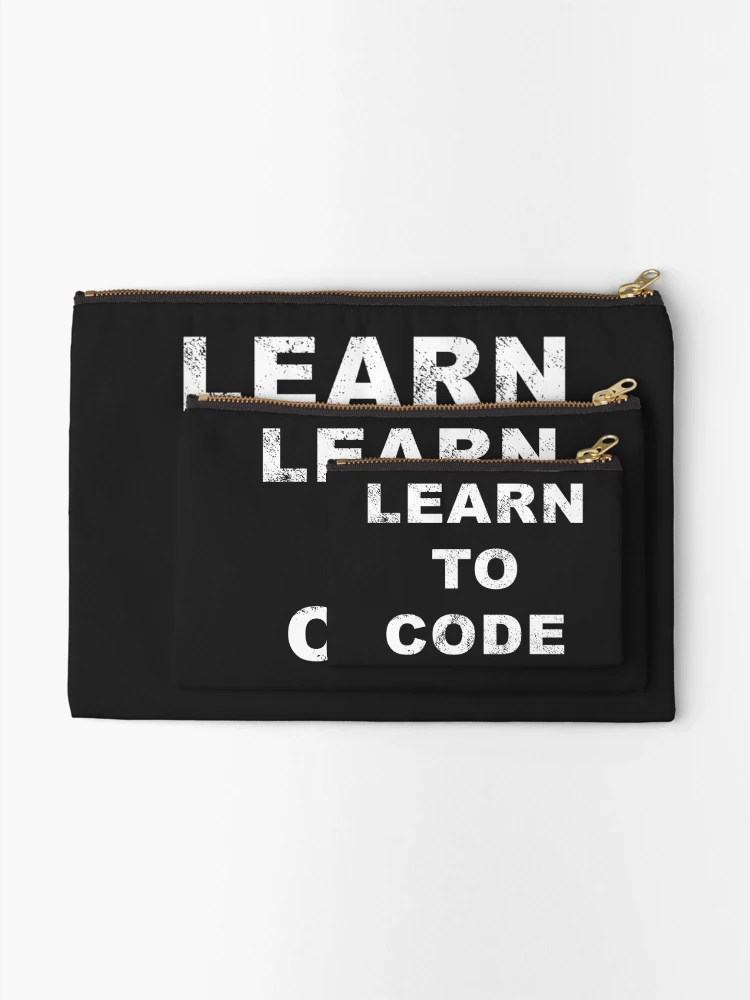Thumbnail 2 of 4, Zipper Pouch, Learn To Code designed and sold by AwesomoPower.