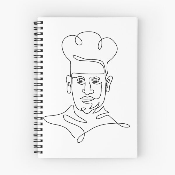 Item preview, Chef Wearing Toque Hat Continuous Line designed and sold by patrimonio.