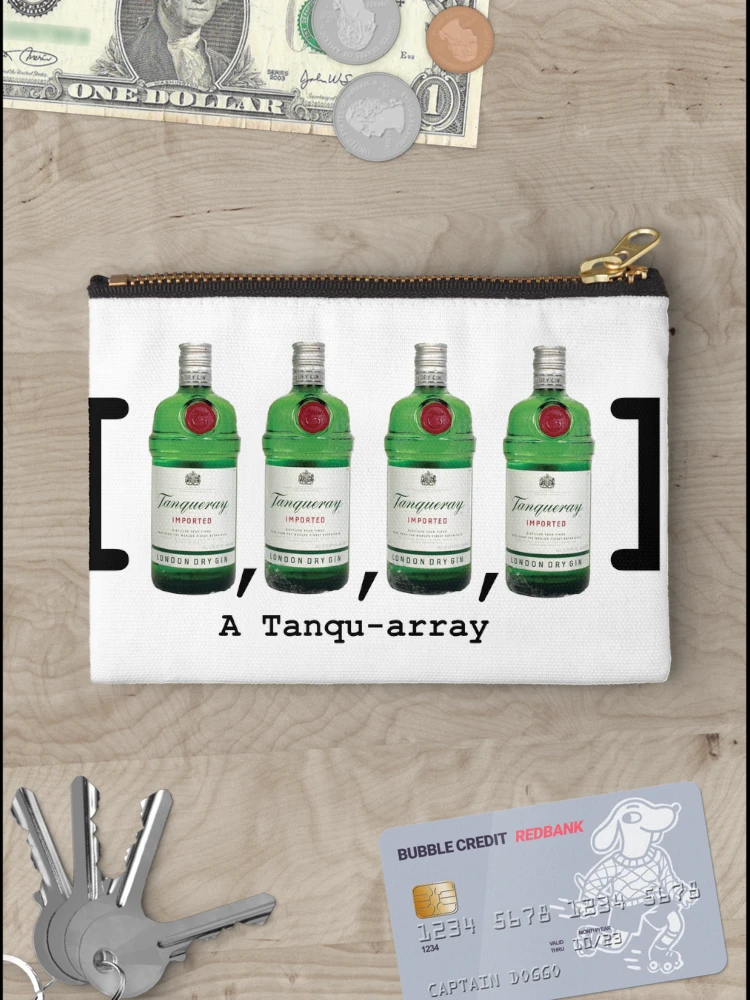 Thumbnail 3 of 4, Zipper Pouch, Tanqueray - Tanque-array Computer Science Joke designed and sold by mayoop.