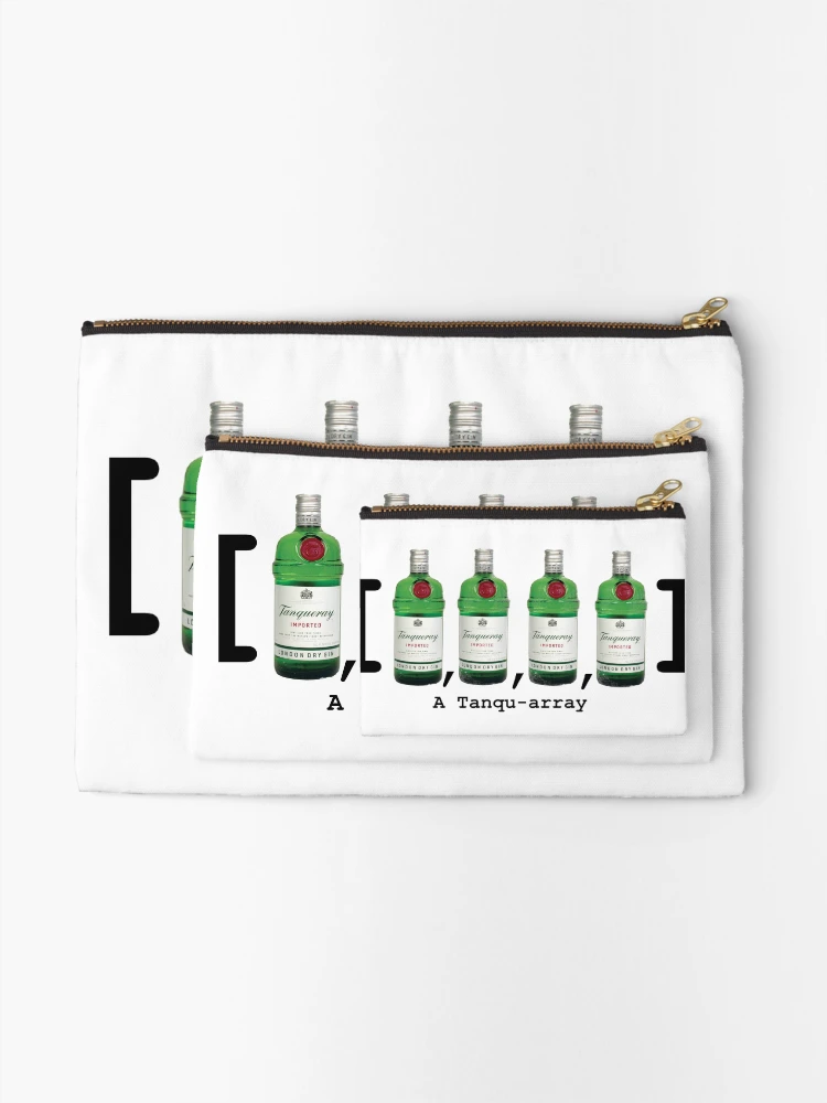 Thumbnail 2 of 4, Zipper Pouch, Tanqueray - Tanque-array Computer Science Joke designed and sold by mayoop.