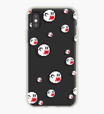 8bit Boo iPhone Case - Flat Grey iPhone Case