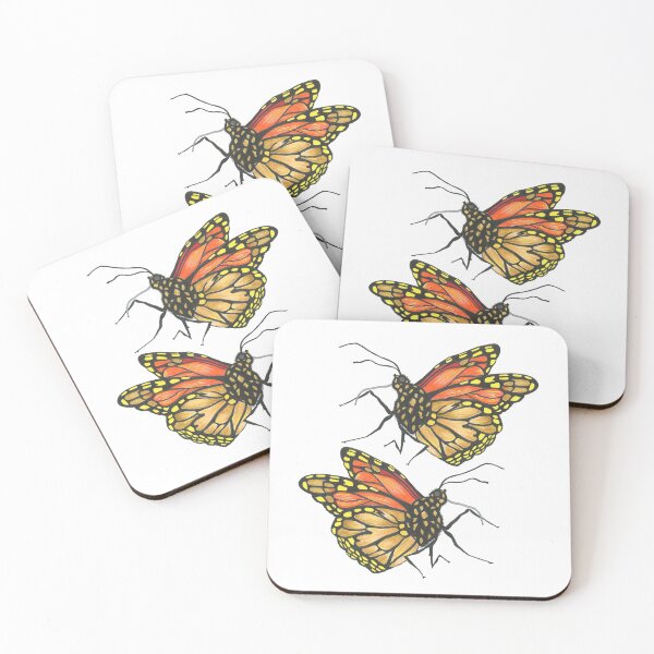 Item preview, Par de coloridas mariposas monarca designed and sold by artichromadsgns.