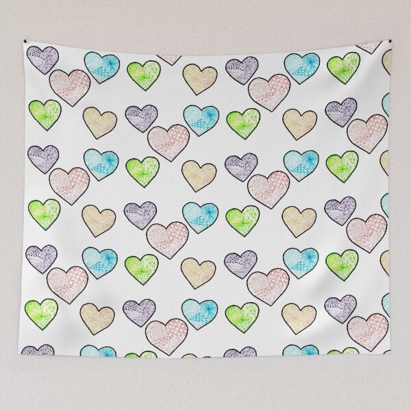 Item preview, pastel candy hearts set designed and sold by rebecca-n-art.