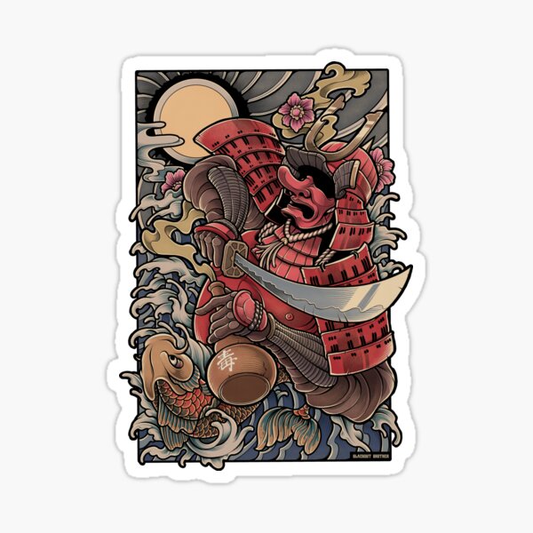 Yopparai - The drunken Samurai Sticker