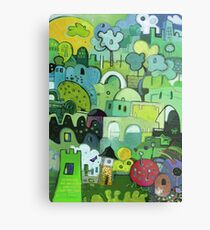 My Way Is Green Metal Print