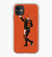 baker mayfields football orange poster back browns iPhone Case