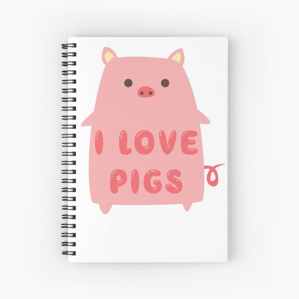 I Love Pigs Cute T Shirt Spiral Notebook