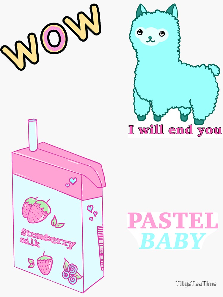 "Pastel sticker collection " Sticker for Sale by TillysTeaTime Redbubble