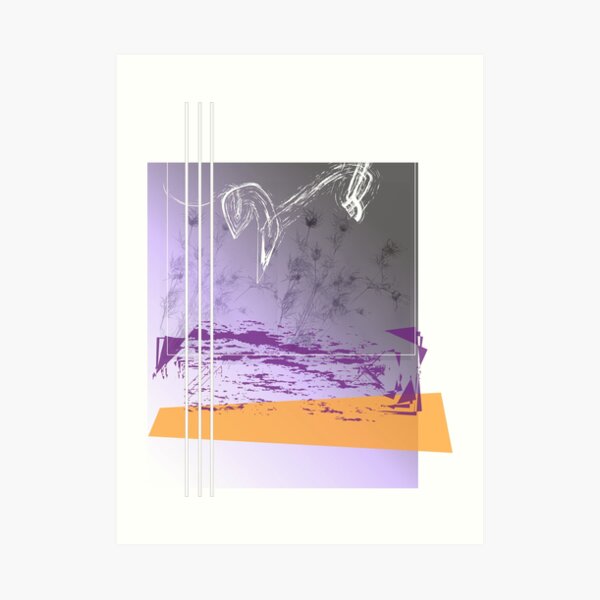 Purple and orange Art Print
