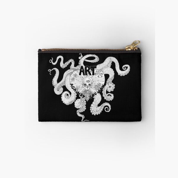 Item preview, Art Against Society Tentacle Heart Skull logo WHITE Outline designed and sold by ART AGAINST SOCIETY by Cali Vasaturo.