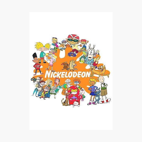 Dibujos animados de Nick de los 90 Lámina fotográfica