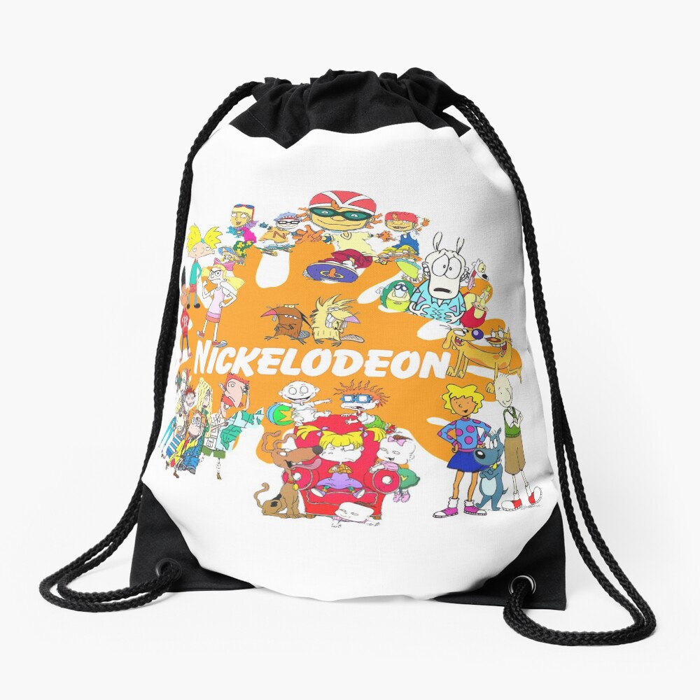 90’s Nick Cartoons Drawstring Bag