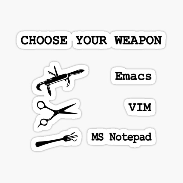 Item preview, Emacs Vs VIM Vs Notepad Text Editors Programmers  designed and sold by alltheprints.