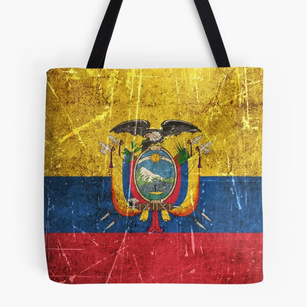 Item preview, Vintage Aged and Scratched Ecuadorian Flag designed and sold by JeffBartels.