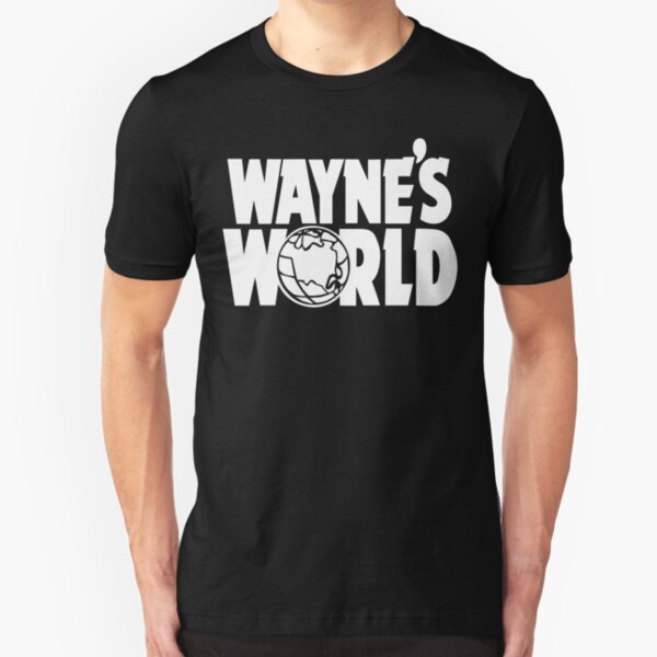 WAYNE STOCK MENS T SHIRT WAYNES WORLD MOVIE PARTY ON HEAVY METAL ROCK CULT TEE