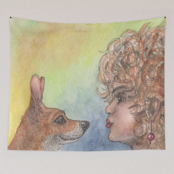 Item preview, Corgi Dog and Best Pal designed and sold by SusanAlisonArt.