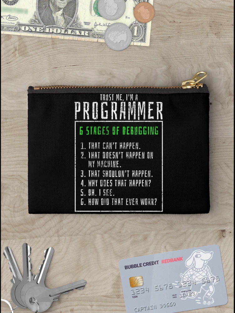 Thumbnail 3 of 4, Zipper Pouch, Debugging Coding Computer Programmer designed and sold by 4tomic.