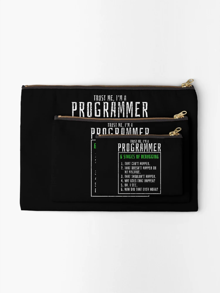 Thumbnail 2 of 4, Zipper Pouch, Debugging Coding Computer Programmer designed and sold by 4tomic.