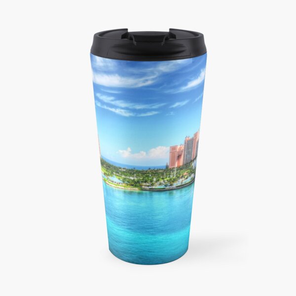 Atlantis Towers and Harbor Village in Paradise Island, Nassau, The Bahamas Travel Mug