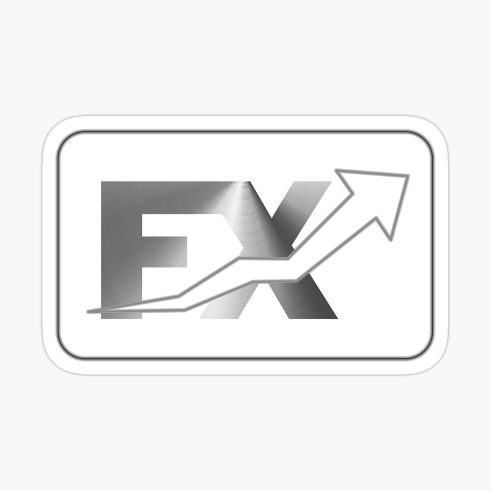 Fx , forex or foreign exchange trading round distressed logo - Forex  Trading - Sticker