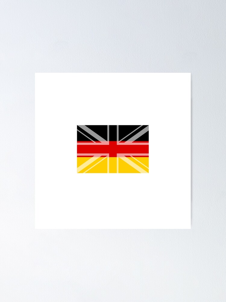 German UK Flag Immigration Nationality Design | Poster