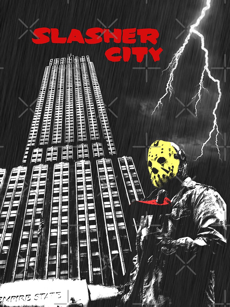 Thumbnail 3 of 3, Sticker, Slasher City designed and sold by oldtee.
